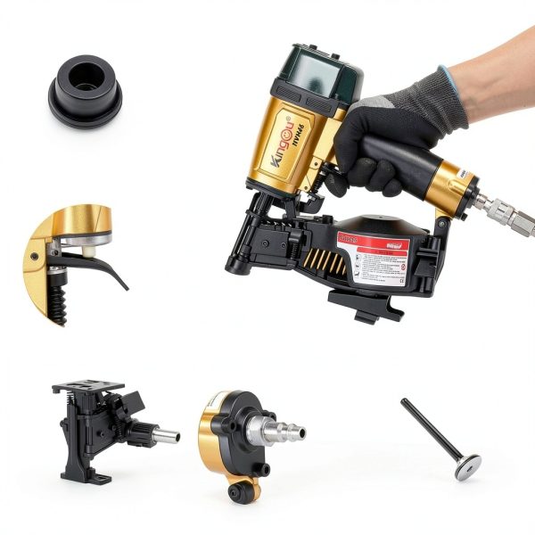 Kingou NVH45 Roofing Nailer Air Powered-1