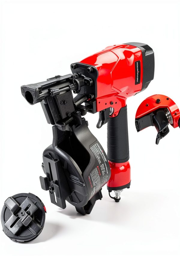 PowerSmart 15 Degree Coil Roofing Nailer Red PS6110-1
