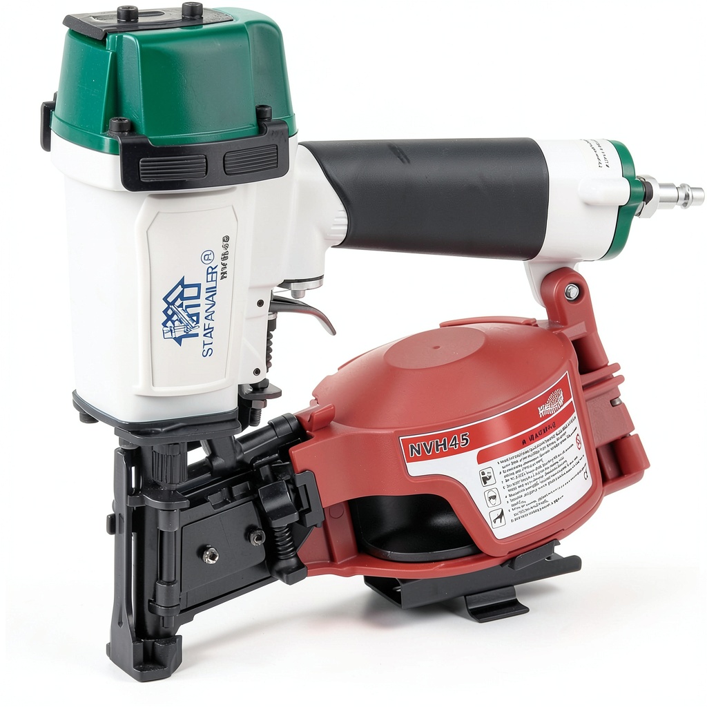 Stafanailer NVH45 roofing nailer on a job site