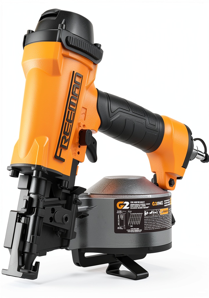 Prime Global Products Air Powered Roofing Nailer G2CN45 in action