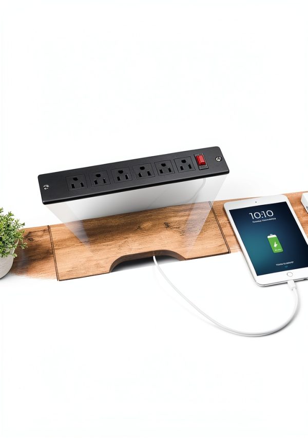 VASAGLE TV Stand with Charging Station-4