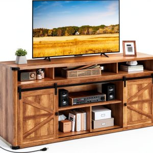 VASAGLE TV Stand with Charging Station-0