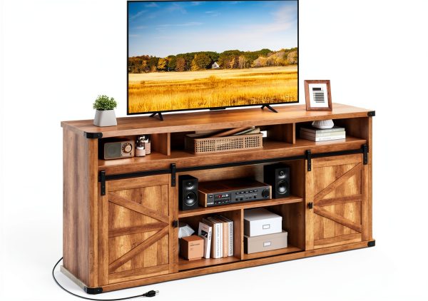 VASAGLE TV Stand with Charging Station-0