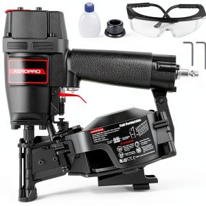 AeroPro CN45RN Power Roofing Nailer Tool Black Heat-Treated-0