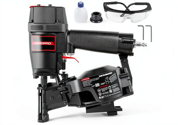 AeroPro CN45RN Power Roofing Nailer Tool Black Heat-Treated-0