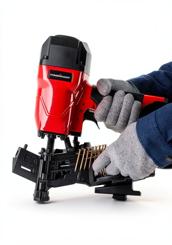 PowerSmart 15 Degree Coil Roofing Nailer Red PS6110-5