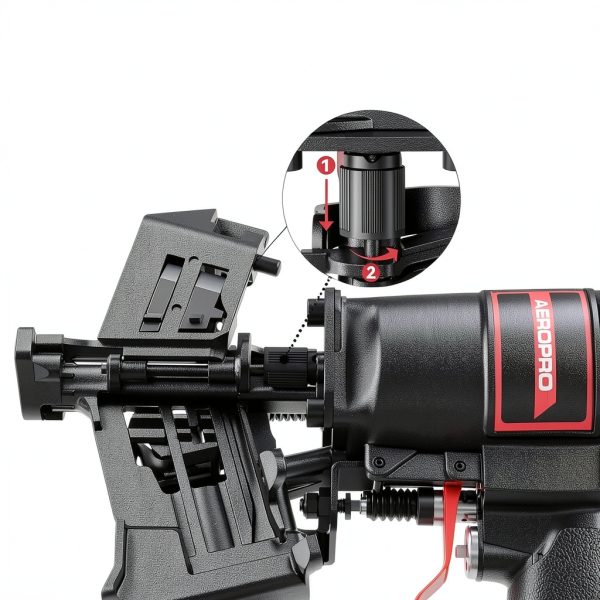 AeroPro CN45RN Power Roofing Nailer Tool Black Heat-Treated-4