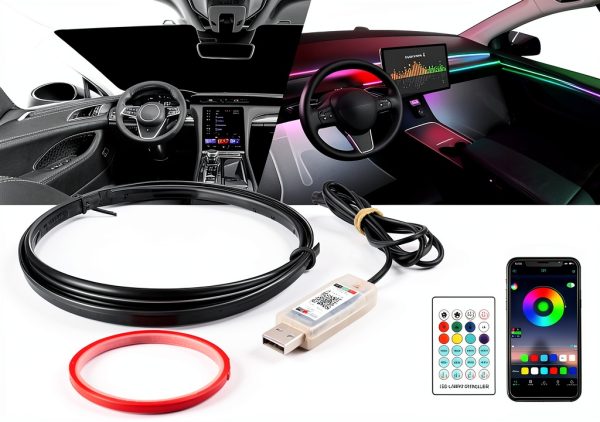 Goodream RGB Acrylic Car Neon Lights Universal Fit-0