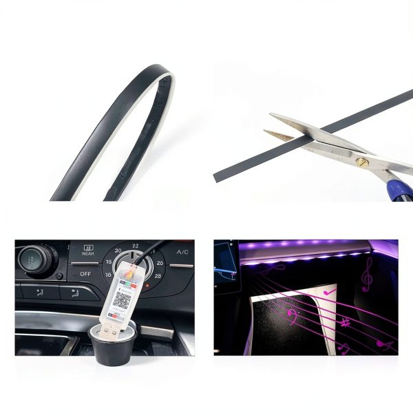 Goodream RGB Acrylic Car Neon Lights Universal Fit-6