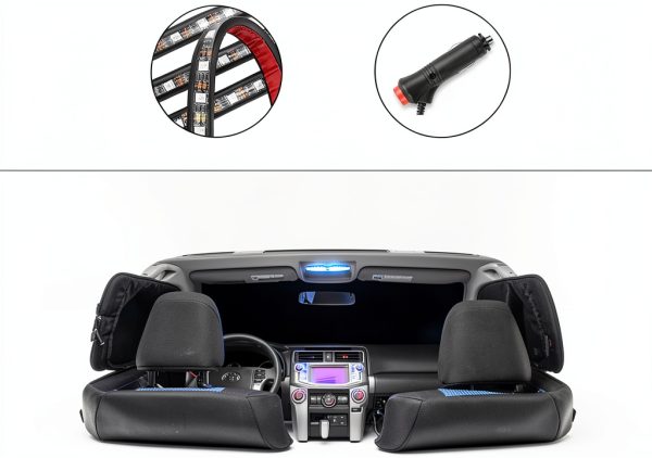 Sylvil Car LED Strip Light 48 LED USB Waterproof Silicone – Red-2