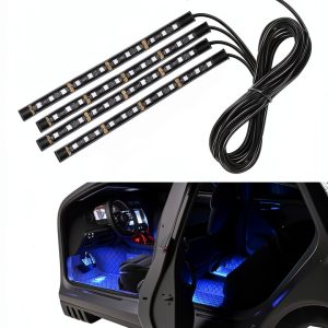 Sylvil Car LED Strip Light 48 LED USB Port Green Ambient Lighting-0